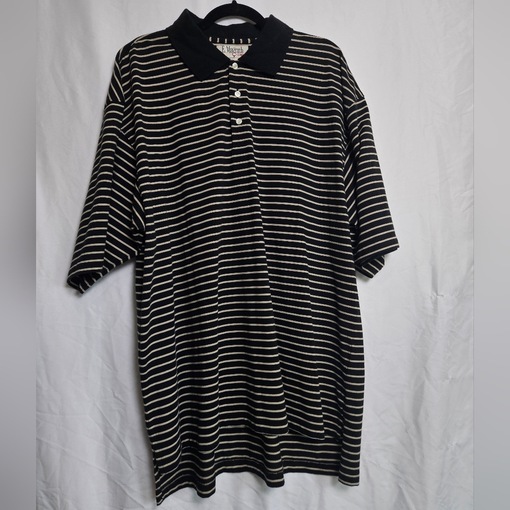 E. Magrath C Zone Short Sleeve Striped Polo Shirt Mens Size XXL